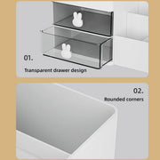 Cartoon Drawer Type Cosmetic Jewelry Storage Box Desktop Student Stationery Box - White V528-BOX-WHITE-643085