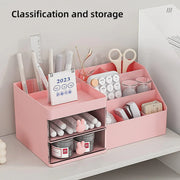 Cartoon Drawer Type Cosmetic Jewelry Storage Box Desktop Student Stationery Box - White V528-BOX-WHITE-643085