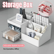 Cartoon Drawer Type Cosmetic Jewelry Storage Box Desktop Student Stationery Box - White V528-BOX-WHITE-643085