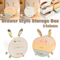 Large Multi-functional Makeup Storage Organizer Rabbit Decor Drawer Cosmetic Box - White V528-BOX-WHITE-657985