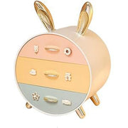 Large Multi-functional Makeup Storage Organizer Rabbit Decor Drawer Cosmetic Box - White V528-BOX-WHITE-657985