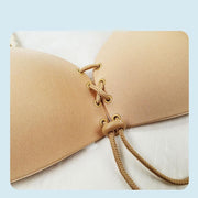 Strapless Backless Invisible Bra Push Up Stick On Silicone Lingerie Adjustable Nude - D V528-BRA-NUDE-D-389196