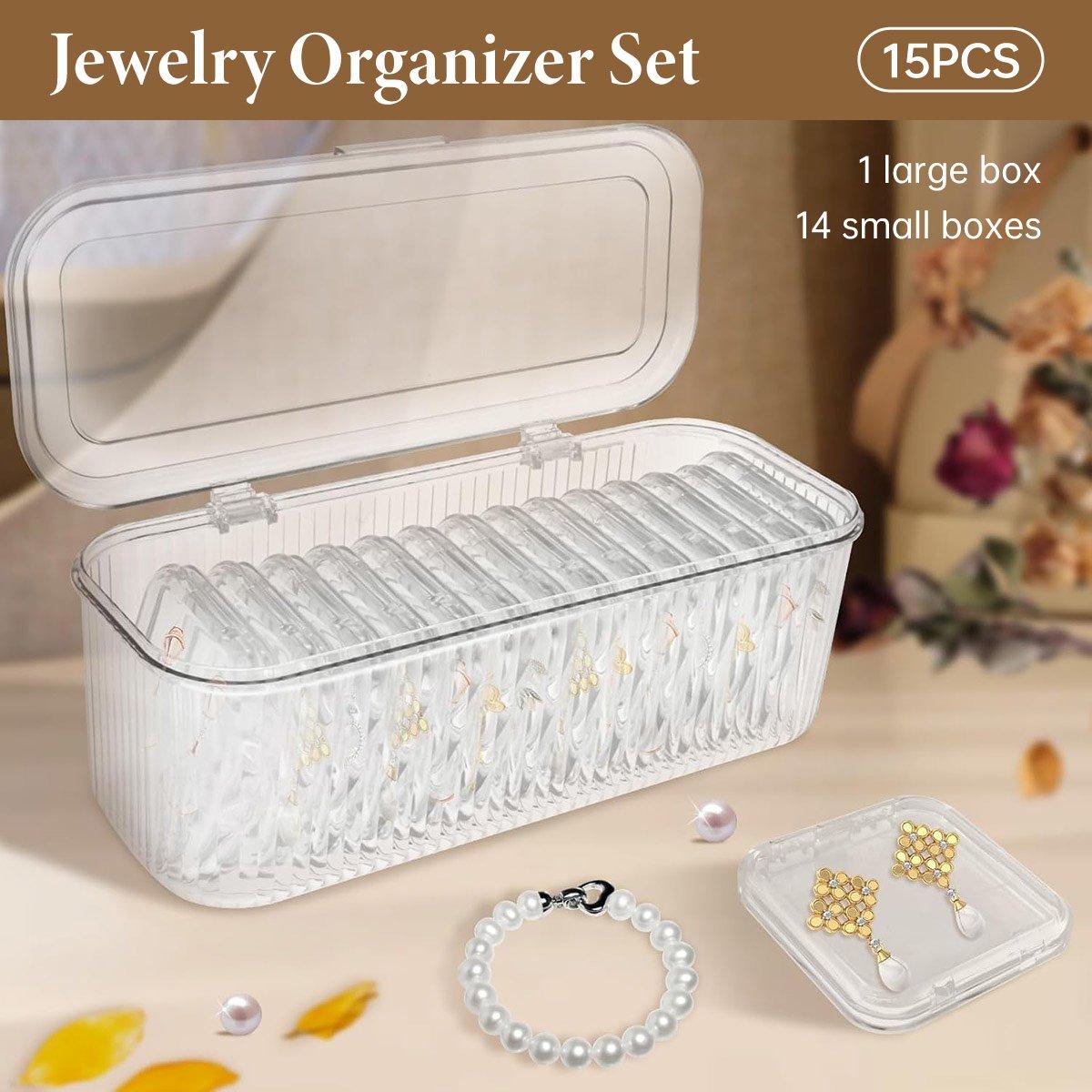 15pcs Transparent Storage Box Jewelry Organizer Bracelet Necklace Anti-Oxidation V528-BRACELET-BOX-15PCS-947505