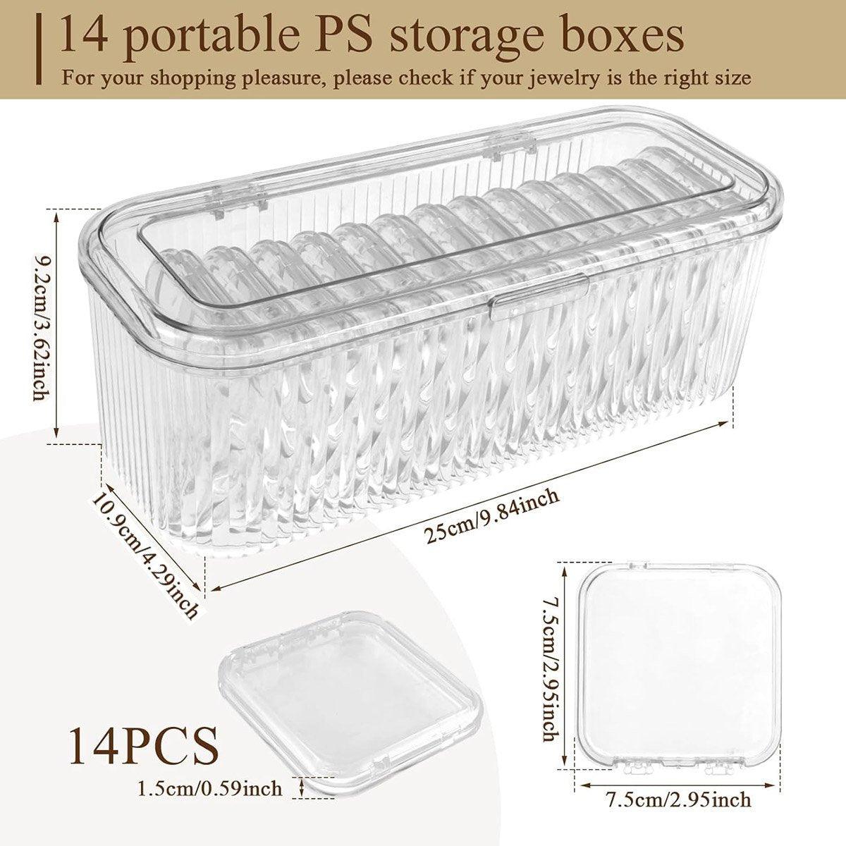 15pcs Transparent Storage Box Jewelry Organizer Bracelet Necklace Anti-Oxidation V528-BRACELET-BOX-15PCS-947505