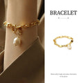 Simple Chunky Chain Bracelet Elegant Trendy Fashion Jewelry for Women Gifts V528-BRACELET-GOLD-992023