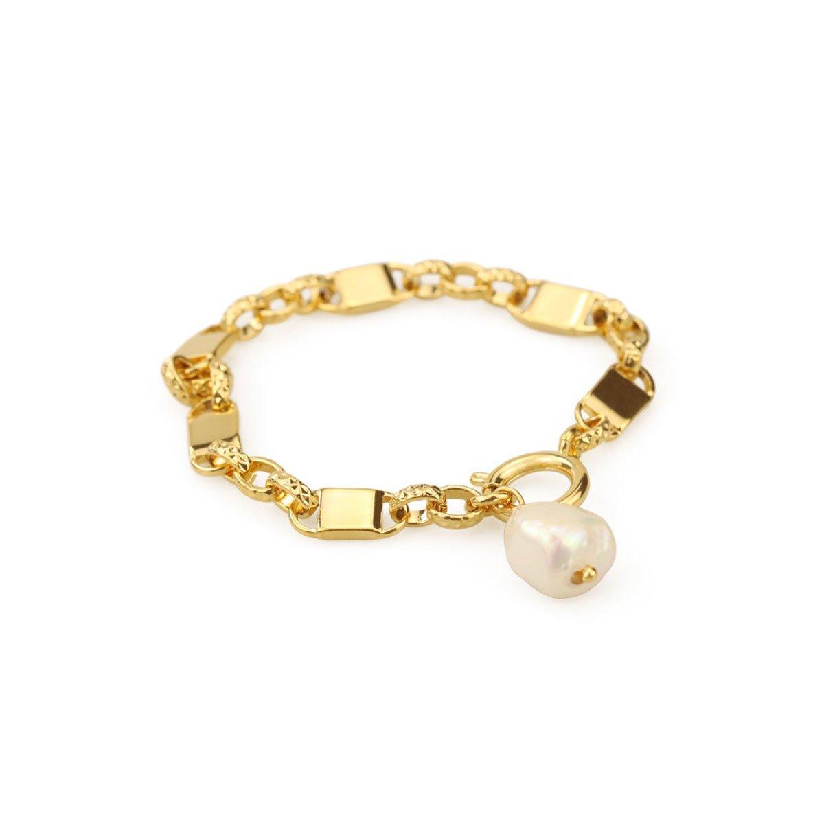 Simple Chunky Chain Bracelet Elegant Trendy Fashion Jewelry for Women Gifts V528-BRACELET-GOLD-992023