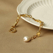 Simple Chunky Chain Bracelet Elegant Trendy Fashion Jewelry for Women Gifts V528-BRACELET-GOLD-992023