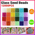 12000Pcs 3mm 24-Colour Glass Seed Bracelet Beads Kit V528-BRACELETBEAD-189514