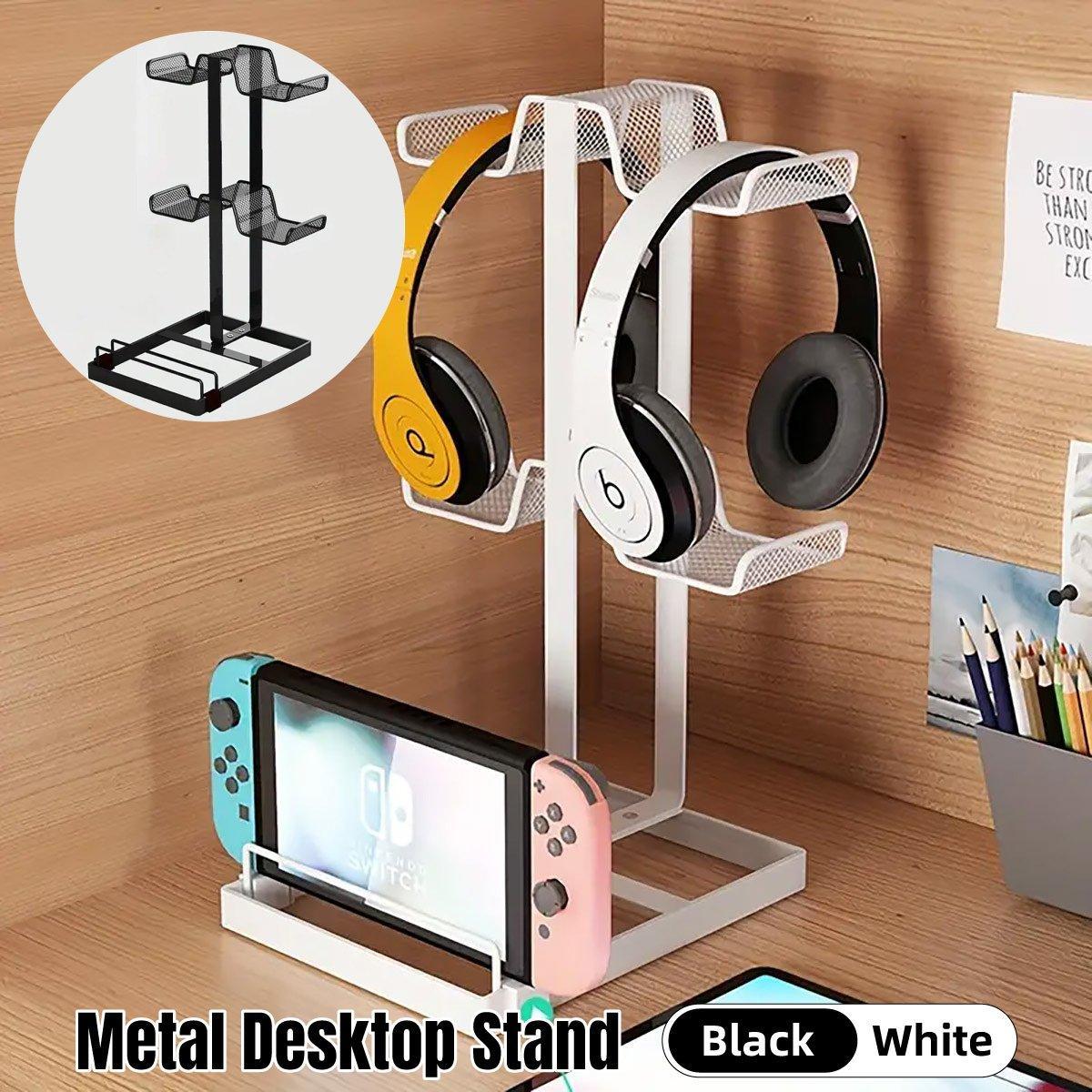 Headphones and Game Controller Holder Stand Desk Bracket for Accessories Display - White V528-BRACKET-T-WHITE-474338