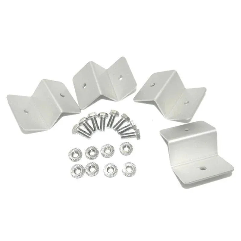 4 Pcs Solar Panel Z-Bracket Mounting Flat Roof Yacht Rv Mount Aluminum Kit Au V528-BRACKETSET-571449