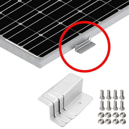 4 Pcs Solar Panel Z-Bracket Mounting Flat Roof Yacht Rv Mount Aluminum Kit Au V528-BRACKETSET-571449