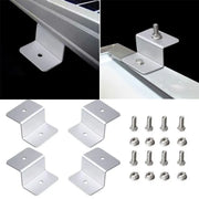 4 Pcs Solar Panel Z-Bracket Mounting Flat Roof Yacht Rv Mount Aluminum Kit Au V528-BRACKETSET-571449