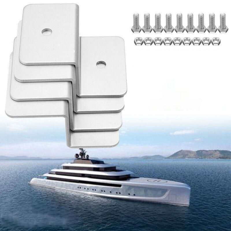 4 Pcs Solar Panel Z-Bracket Mounting Flat Roof Yacht Rv Mount Aluminum Kit Au V528-BRACKETSET-571449