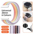 20mm Nylon Braided Sport Loop Velcro Watch Band Strap Compatible Replacement - Red-Black V528-BRAIDED-STRAP-RED-BLACK-335320