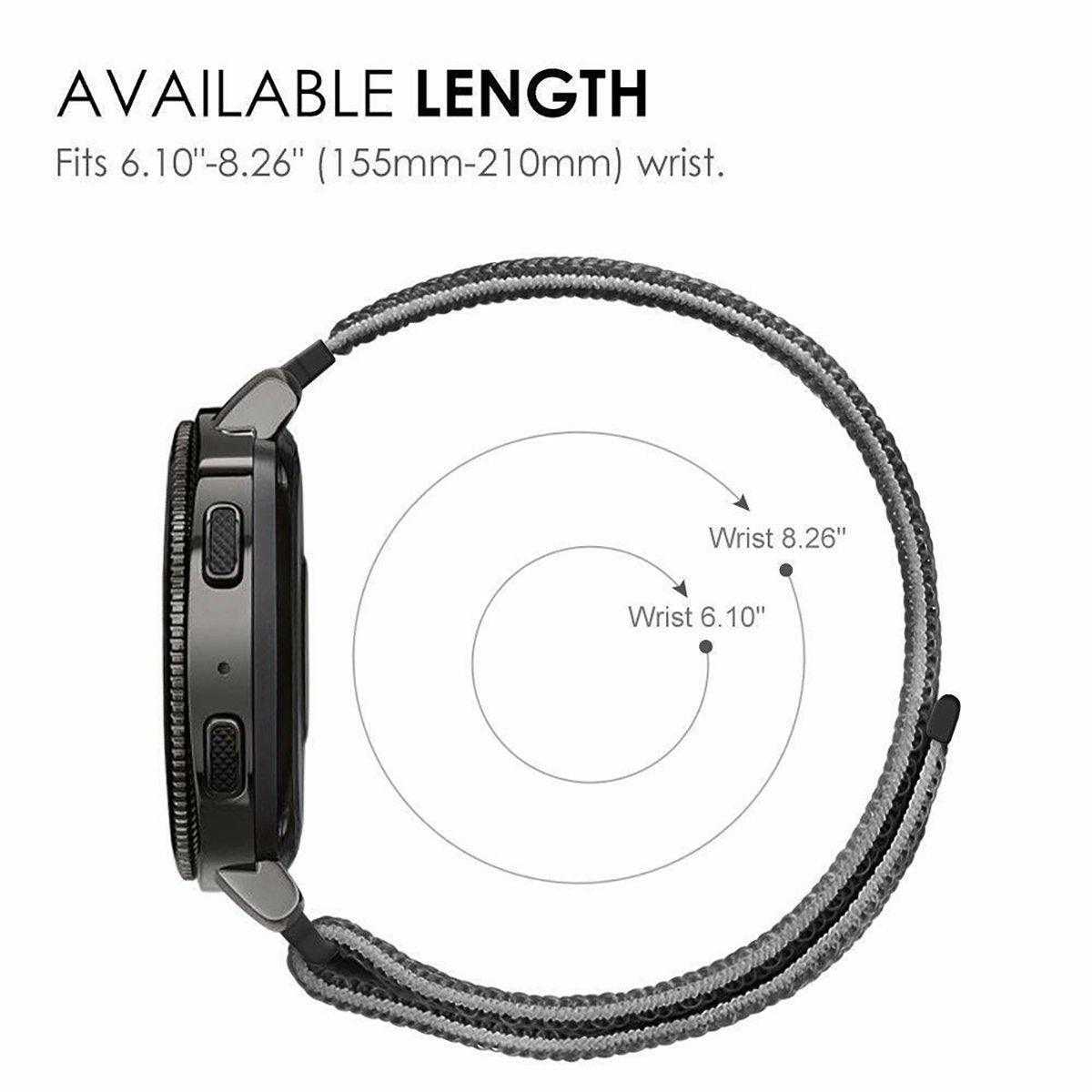 20mm Nylon Braided Sport Loop Velcro Watch Band Strap Compatible Replacement - Seashells V528-BRAIDED-STRAP-SEASHELLS-579321