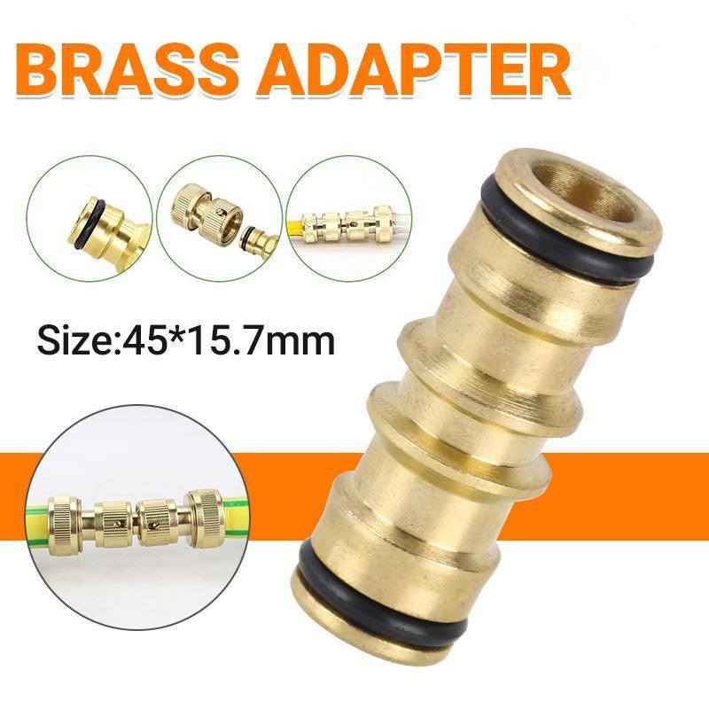 Brass Garden Hose Connector Fitting Double End Quick Joiner for 12mm Pipe Repair V528-BRASSADAPTER-473593
