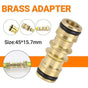 Brass Garden Hose Connector Fitting Double End Quick Joiner for 12mm Pipe Repair V528-BRASSADAPTER-473593