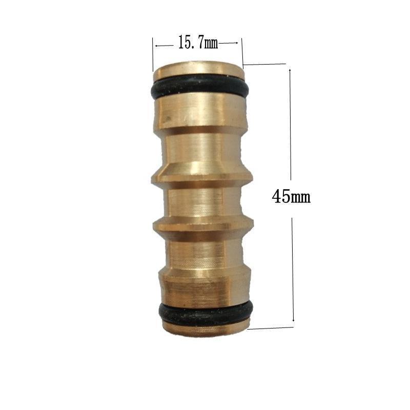 Brass Garden Hose Connector Fitting Double End Quick Joiner for 12mm Pipe Repair V528-BRASSADAPTER-473593