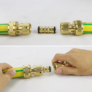 Brass Garden Hose Connector Fitting Double End Quick Joiner for 12mm Pipe Repair V528-BRASSADAPTER-473593