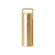 Waterproof Pill Box Case Bottle Brass Container Keyring Medicine Capsule Holder - L V528-BRASSPILLBOX-L-706779