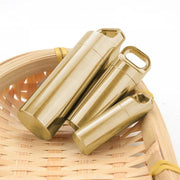 Waterproof Pill Box Case Bottle Brass Container Keyring Medicine Capsule Holder - L V528-BRASSPILLBOX-L-706779