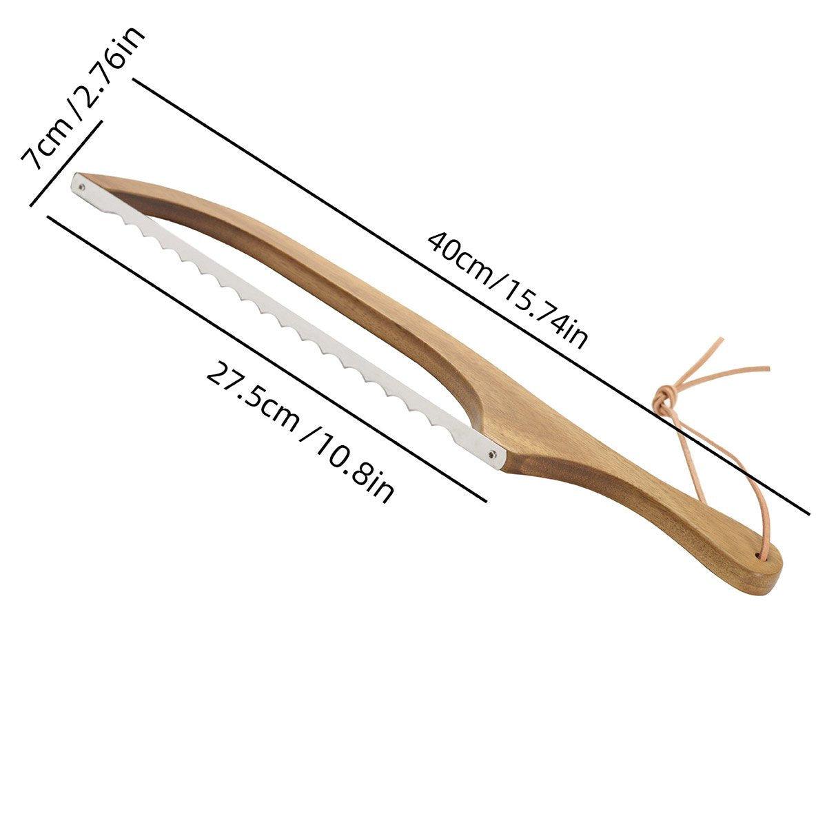 Wooden Bread Cutter Saw for Perfect Slice Cutting Tool Bread Slicer Kitchen V528-BREAD-KNIFE-987484