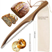 Wooden Bread Cutter Saw for Perfect Slice Cutting Tool Bread Slicer Kitchen V528-BREAD-KNIFE-987484