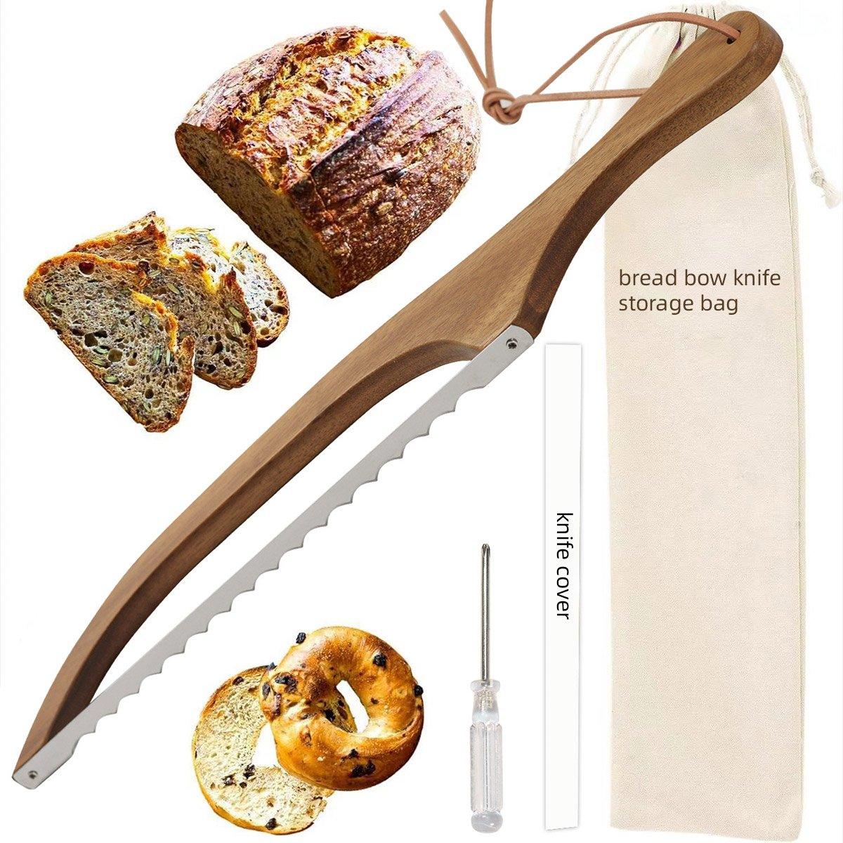 Wooden Bread Cutter Saw for Perfect Slice Cutting Tool Bread Slicer Kitchen V528-BREAD-KNIFE-987484