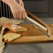 Wooden Bread Cutter Saw for Perfect Slice Cutting Tool Bread Slicer Kitchen V528-BREAD-KNIFE-987484