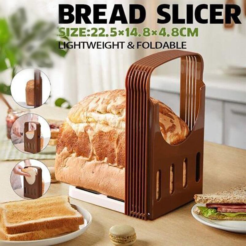 Foldable Bread Slicer Cutting Guide for Loaf Toast Adjustable Thickness V528-BREADMACHINE-70779