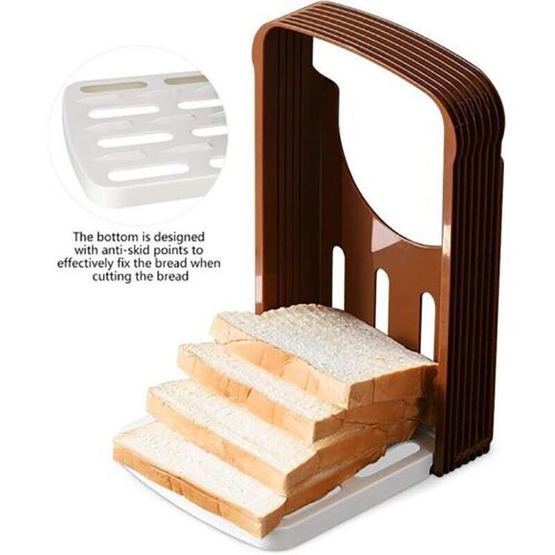 Foldable Bread Slicer Cutting Guide for Loaf Toast Adjustable Thickness V528-BREADMACHINE-70779