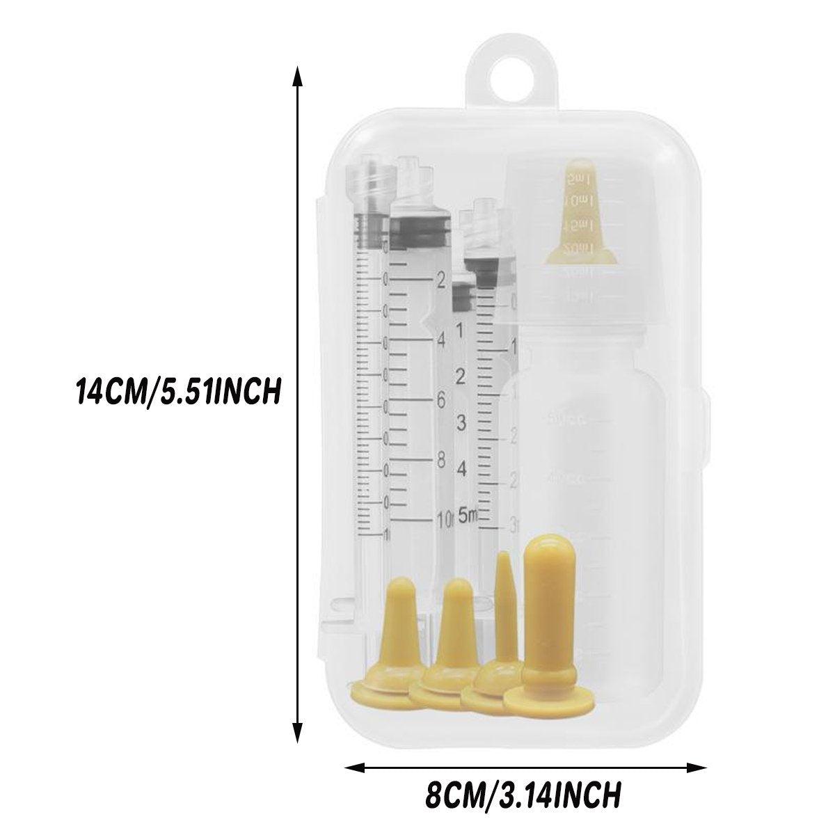 Kitten Feeding Bottle with Syringe Dispenser for Young Pets and Small Animals V528-BREAST-FEEDER-YELLOW-143640