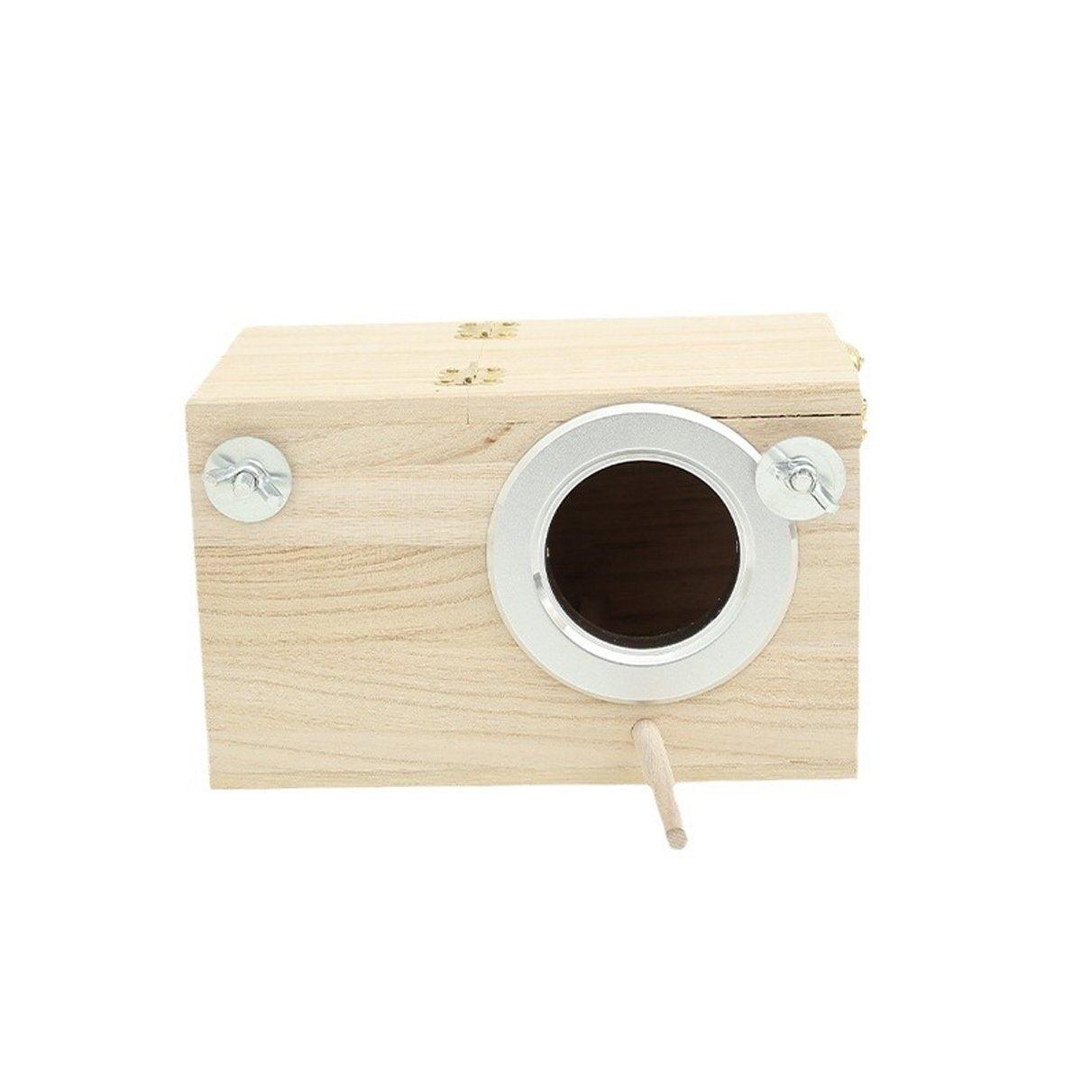 Natural Wooden Breeding Box Durable Parrot Hatching Box Nesting Box for Birds V528-BREEDING-BOX-619584