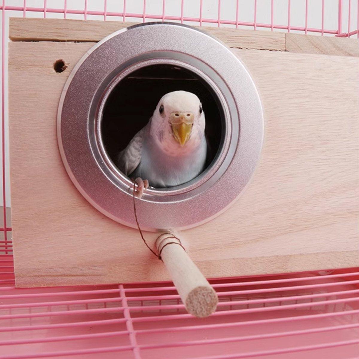 Wooden Nest Bird Breeding Box Parakeet Parrot Cockatiel Cage Nesting House S M L - S-19.5*12*12cm V528-BREEDING-BOX-L12-301356