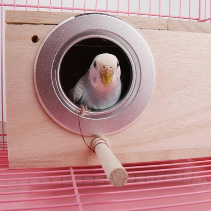 Wooden Nest Bird Breeding Box Parakeet Parrot Cockatiel Cage Nesting House S M L - S-19.5*12*12cm V528-BREEDING-BOX-L12-301356