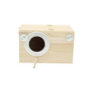 Wooden Nest Bird Breeding Box Parakeet Parrot Cockatiel Cage Nesting House S M L - S-19.5*12*12cm V528-BREEDING-BOX-L12-301356
