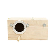 Wooden Nest Bird Breeding Box Parakeet Parrot Cockatiel Cage Nesting House S M L - S-19.5*12*12cm V528-BREEDING-BOX-L12-301356