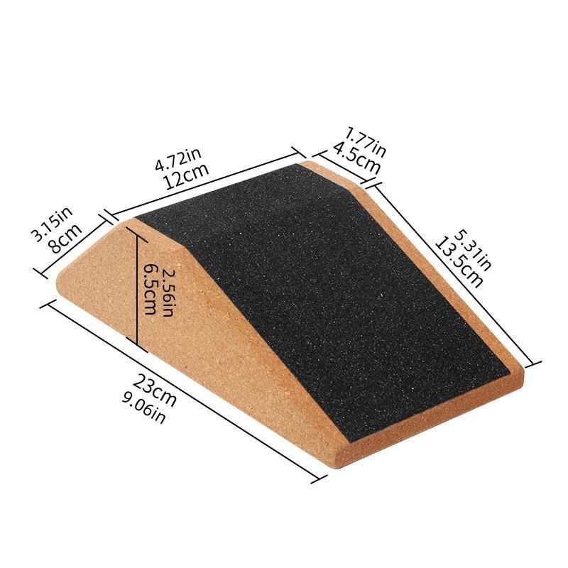 2pcs Cork Wedge Shaped Fitness Bricks Deep Squat Special Exercise Blocks Yoga V528-BRICK-2PCS-342462