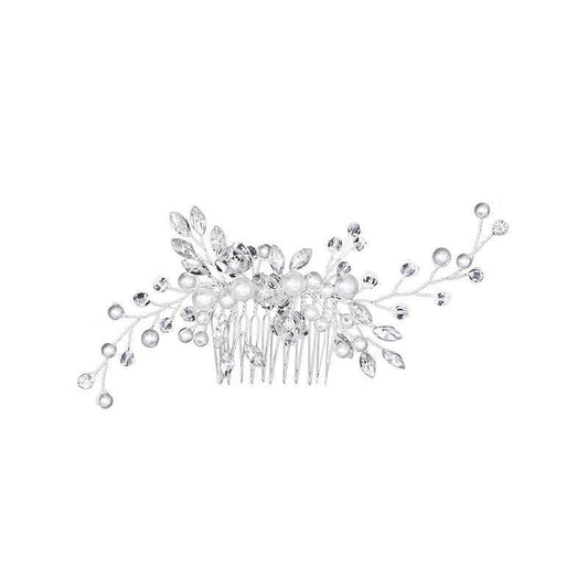 Bridal Headpieces Crystal Wedding Accessories White Jewelry Hair Comb Party Au V528-BRIDALHEADPIECE-678894