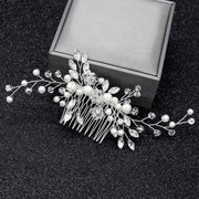 Bridal Headpieces Crystal Wedding Accessories White Jewelry Hair Comb Party Au V528-BRIDALHEADPIECE-678894