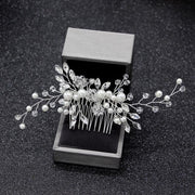 Bridal Headpieces Crystal Wedding Accessories White Jewelry Hair Comb Party Au V528-BRIDALHEADPIECE-678894