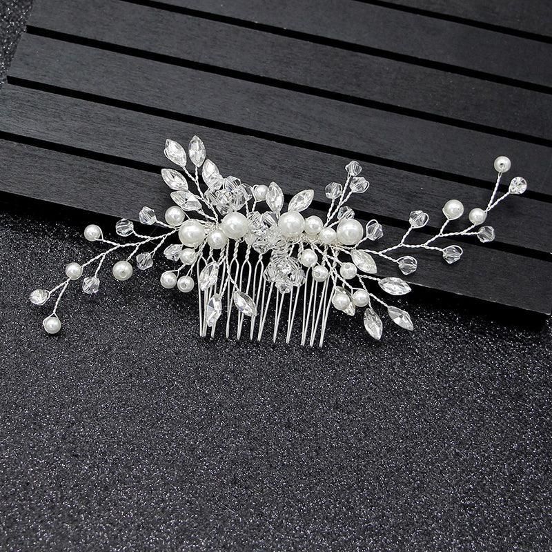 Bridal Headpieces Crystal Wedding Accessories White Jewelry Hair Comb Party Au V528-BRIDALHEADPIECE-678894