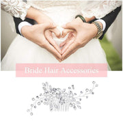 Bridal Headpieces Crystal Wedding Accessories White Jewelry Hair Comb Party Au V528-BRIDALHEADPIECE-678894
