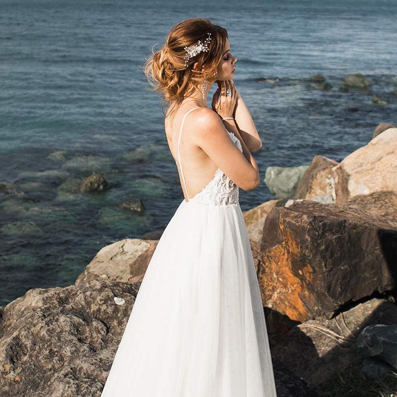 Bridal Headpieces Crystal Wedding Accessories White Jewelry Hair Comb Party Au V528-BRIDALHEADPIECE-678894