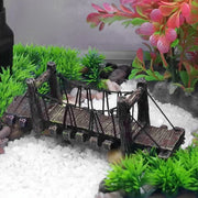 Resin Bridge Aquarium Decoration Fish Tank Accessories Shrimp Tortoise Climbing - Bent Rope Bridge-S V528-BRIDGE-BENT-S-216267