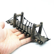 Resin Bridge Aquarium Decoration Fish Tank Accessories Shrimp Tortoise Climbing - Bent Rope Bridge-S V528-BRIDGE-BENT-S-216267