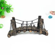Resin Bridge Aquarium Decoration Fish Tank Accessories Shrimp Tortoise Climbing - Bent Rope Bridge-S V528-BRIDGE-BENT-S-216267