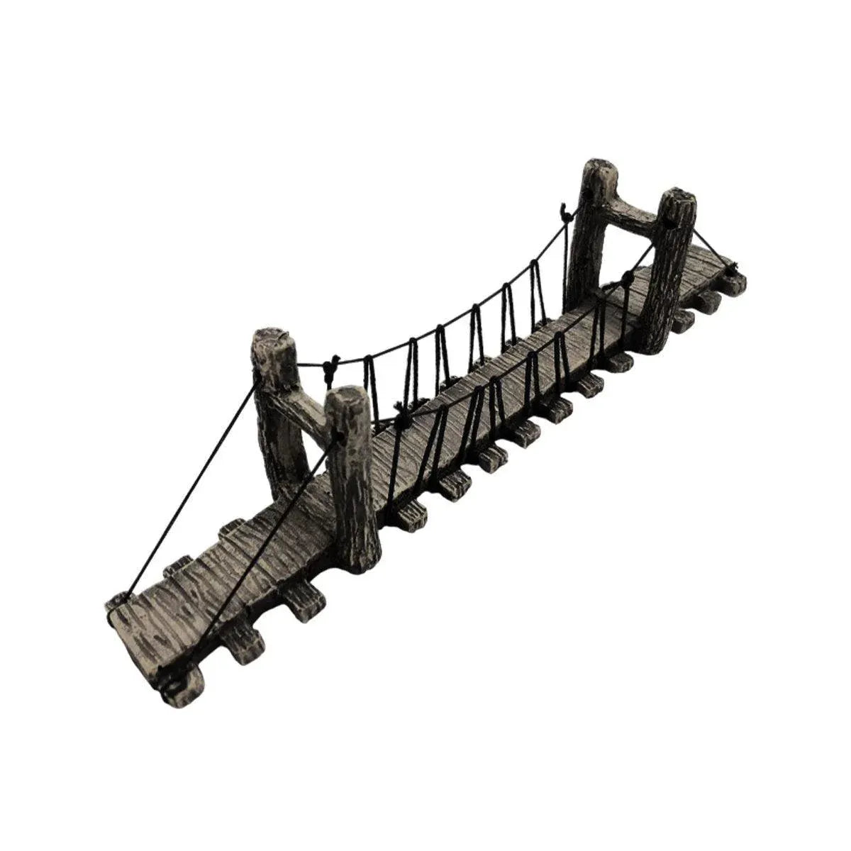 Resin Bridge Aquarium Decoration Fish Tank Accessories Shrimp Tortoise Climbing - Suspension Bridge-M V528-BRIDGE-STRAIGHT-M-746971