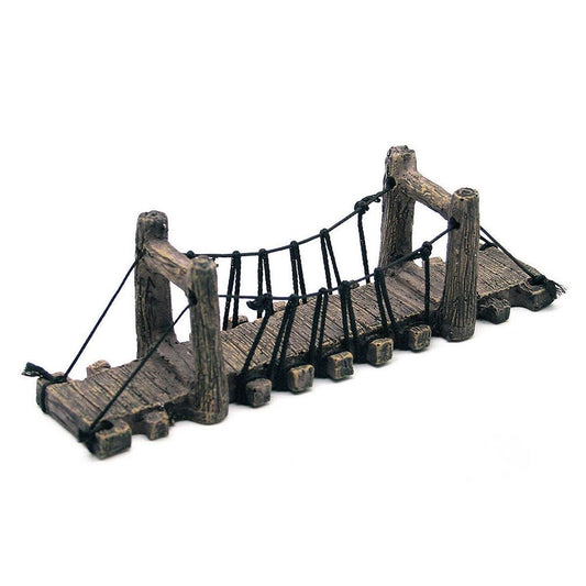 Resin Bridge Aquarium Decoration Fish Tank Accessories Shrimp Tortoise Climbing - Suspension Bridge-S V528-BRIDGE-STRAIGHT-S-517737
