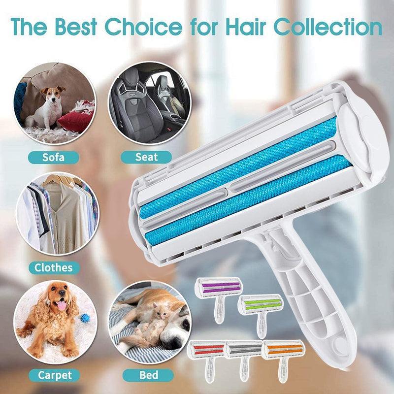 Pet Hair Remover Brush Dog Cat Fur Cleaning Roller Reusable Self Cleaning Tool - Red V528-BRISTLEBRUSH-RED-644561